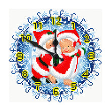 Load image into Gallery viewer, Full Round Diamond Clock DIY Art Mosaic Clocks Angel Home Decor (ZB303)
