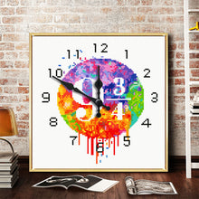 Load image into Gallery viewer, Full Round Diamond Clock DIY Art Mosaic Clocks Digital Home Decor (ZB305)
