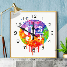 Load image into Gallery viewer, Full Round Diamond Clock DIY Art Mosaic Clocks Digital Home Decor (ZB305)
