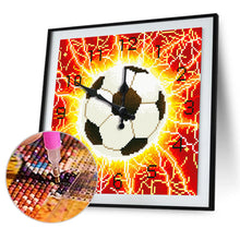 Load image into Gallery viewer, Full Round Diamond Clock DIY Wall Art Clocks Football Home Decor (ZB307)
