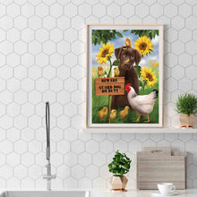 Load image into Gallery viewer, Sunflower Dog 30x40cm(canvas) full round drill diamond painting
