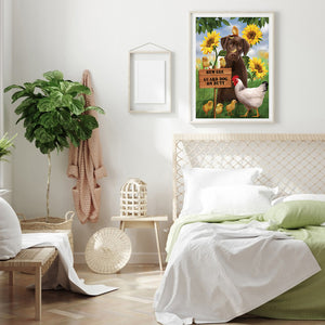 Sunflower Dog 30x40cm(canvas) full round drill diamond painting