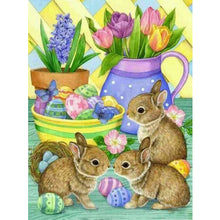 Load image into Gallery viewer, Easter Bunny 30x40cm(canvas) full round drill diamond painting
