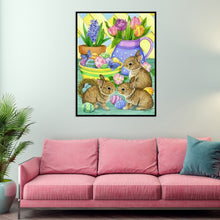 Load image into Gallery viewer, Easter Bunny 30x40cm(canvas) full round drill diamond painting
