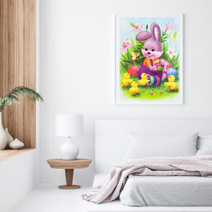 Easter Bunny 30x40cm(canvas) full round drill diamond painting