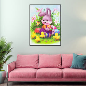 Easter Bunny 30x40cm(canvas) full round drill diamond painting