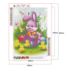 Load image into Gallery viewer, Easter Bunny 30x40cm(canvas) full round drill diamond painting
