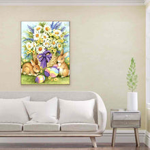 Load image into Gallery viewer, Easter Bunny 30x40cm(canvas) full round drill diamond painting
