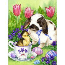 Load image into Gallery viewer, Easter Bunny 30x40cm(canvas) full round drill diamond painting
