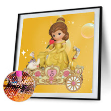 Load image into Gallery viewer, Princess Belle Carriage 40x40cm(canvas) full round drill diamond painting
