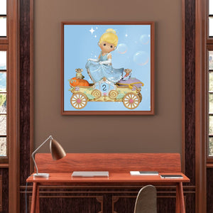 Princess Sandy Carriage 40x40cm(canvas) full round drill diamond painting