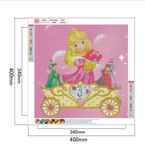 Princess Aurora Carriage 40x40cm(canvas) full round drill diamond painting