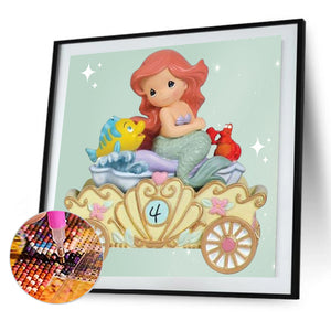 Princess Ariel Carriage 40x40cm(canvas) full round drill diamond painting