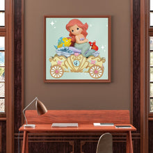 Load image into Gallery viewer, Princess Ariel Carriage 40x40cm(canvas) full round drill diamond painting
