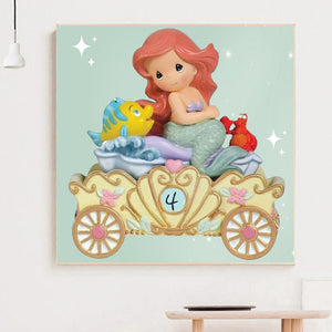 Princess Ariel Carriage 40x40cm(canvas) full round drill diamond painting