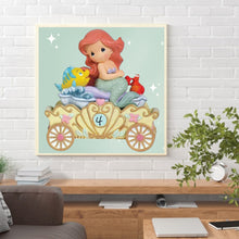 Load image into Gallery viewer, Princess Ariel Carriage 40x40cm(canvas) full round drill diamond painting
