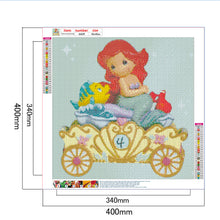 Load image into Gallery viewer, Princess Ariel Carriage 40x40cm(canvas) full round drill diamond painting
