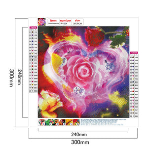 Aurora Rose 30x30cm(canvas) full round drill diamond painting