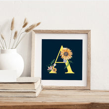 Load image into Gallery viewer, Sunflower Flower &amp; Letter 30x30cm(canvas) full round drill diamond painting
