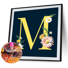 Load image into Gallery viewer, Sunflower Flower &amp; Letter 30x30cm(canvas) full round drill diamond painting
