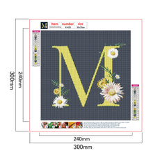 Load image into Gallery viewer, Sunflower Flower &amp; Letter 30x30cm(canvas) full round drill diamond painting
