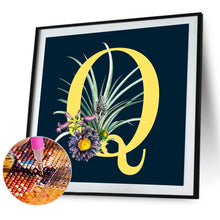 Load image into Gallery viewer, Sunflower Flower &amp; Letter 30x30cm(canvas) full round drill diamond painting
