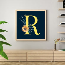 Load image into Gallery viewer, Sunflower Flower &amp; Letter 30x30cm(canvas) full round drill diamond painting
