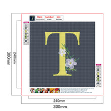 Load image into Gallery viewer, Sunflower Flower &amp; Letter 30x30cm(canvas) full round drill diamond painting
