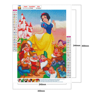 Snow White Disney 30x40cm(canvas) full round drill diamond painting