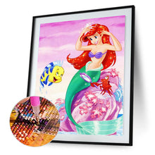 Load image into Gallery viewer, Mermaid Princess 30x40cm(canvas) full round drill diamond painting
