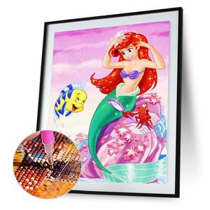 Mermaid Princess 30x40cm(canvas) full round drill diamond painting