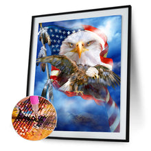 Load image into Gallery viewer, Flag Eagle 30x40cm(canvas) full round drill diamond painting
