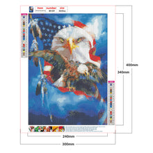 Load image into Gallery viewer, Flag Eagle 30x40cm(canvas) full round drill diamond painting
