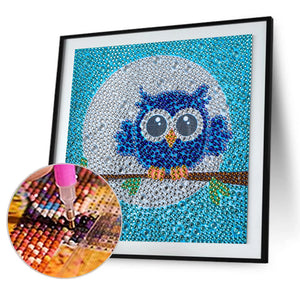 Animal with Frame 15x15cm(canvas) full beautiful special shaped drill diamond painting