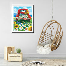 Load image into Gallery viewer, Sunflower &amp; Car 40x50cm(canvas) full square drill diamond painting
