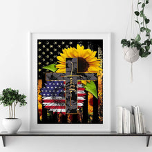 Load image into Gallery viewer, Flag Sunflower 50x60cm(canvas) full round drill diamond painting
