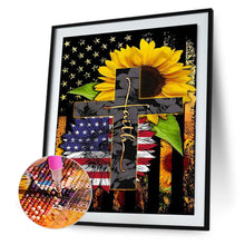 Load image into Gallery viewer, Flag Sunflower 50x60cm(canvas) full round drill diamond painting
