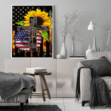 Load image into Gallery viewer, Flag Sunflower 50x60cm(canvas) full round drill diamond painting
