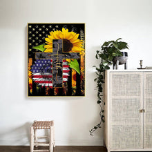 Load image into Gallery viewer, Flag Sunflower 50x60cm(canvas) full round drill diamond painting
