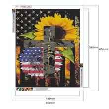 Load image into Gallery viewer, Flag Sunflower 50x60cm(canvas) full round drill diamond painting
