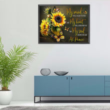 Load image into Gallery viewer, Sunflower &amp; Letters 60x50cm(canvas) full round drill diamond painting
