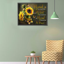 Load image into Gallery viewer, Sunflower &amp; Letters 60x50cm(canvas) full round drill diamond painting
