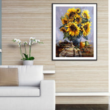 Load image into Gallery viewer, Sunflower Bouquet 35x45cm(canvas) full round drill diamond painting
