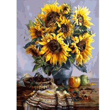 Load image into Gallery viewer, Sunflower Bouquet 35x45cm(canvas) full round drill diamond painting
