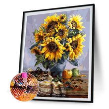 Load image into Gallery viewer, Sunflower Bouquet 35x45cm(canvas) full round drill diamond painting
