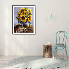 Load image into Gallery viewer, Sunflower Bouquet 35x45cm(canvas) full round drill diamond painting
