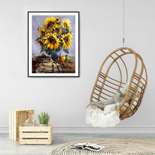 Load image into Gallery viewer, Sunflower Bouquet 35x45cm(canvas) full round drill diamond painting
