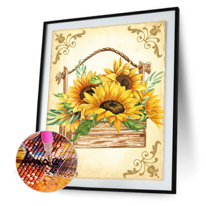 Sunflower 30x40cm(canvas) full round drill diamond painting