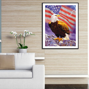 Flag Eagle 30x40cm(canvas) full square drill diamond painting