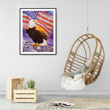 Load image into Gallery viewer, Flag Eagle 30x40cm(canvas) full square drill diamond painting
